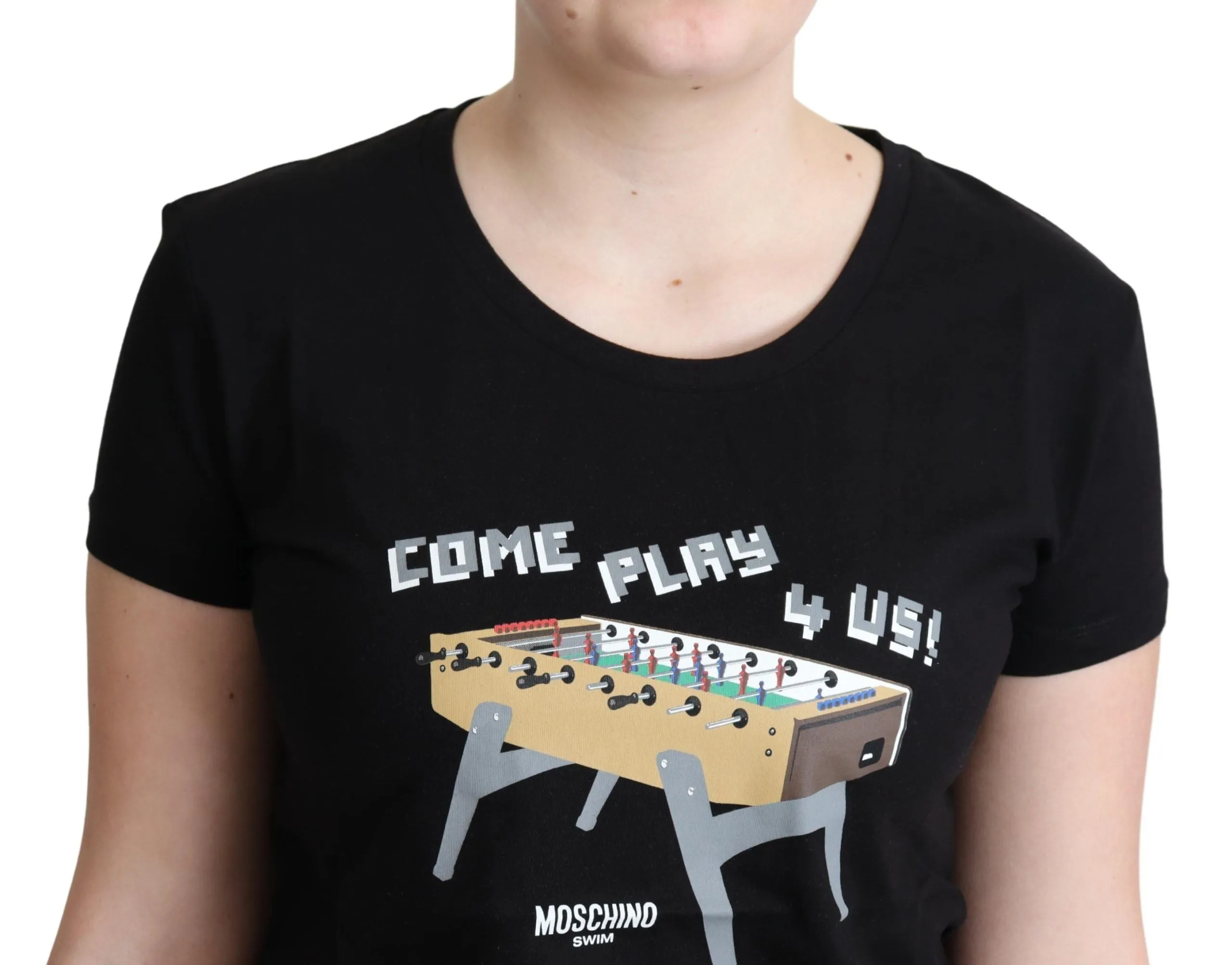 Black Cotton Come Play 4 Us Print Tops T-shirt sold by Lord & Taylor product image thumbnail 4