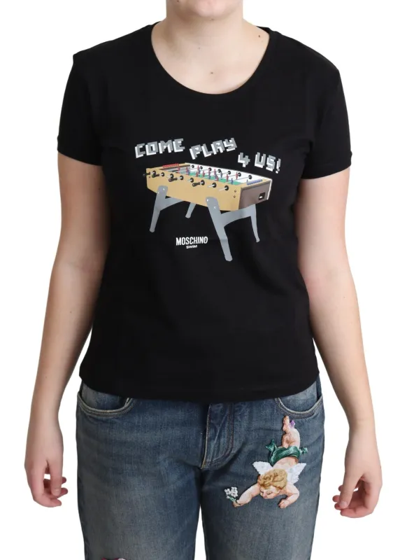 Black Cotton Come Play 4 Us Print Tops T-shirt sold by Lord & Taylor