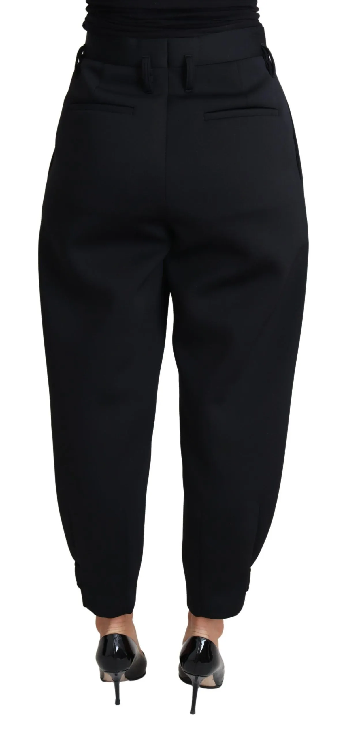 Black Cropped Dress High Waist Polyester Pants sold by Lord & Taylor product image thumbnail 3