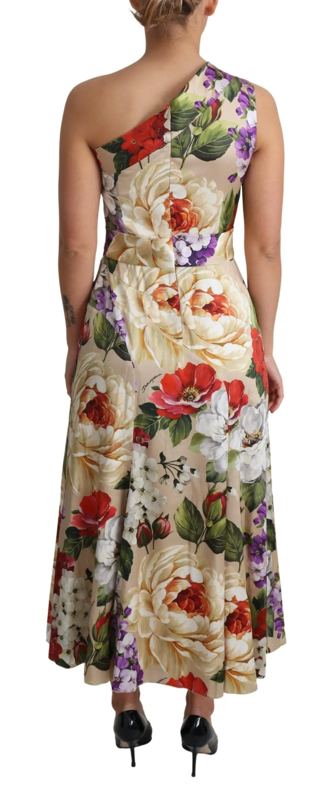 Print Silk Stretch One Shoulder Dress Floral sold by Lord & Taylor product image thumbnail 4