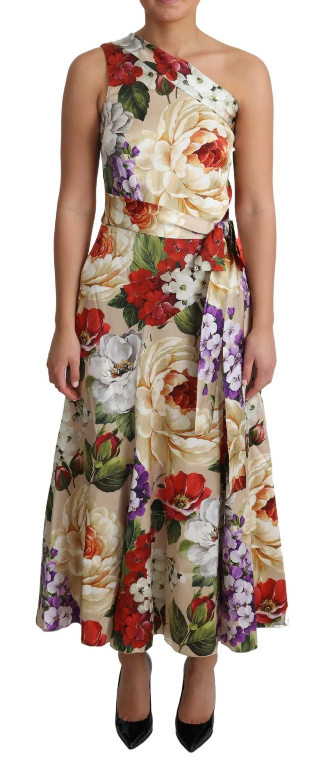 Print Silk Stretch One Shoulder Dress Floral sold by Lord & Taylor