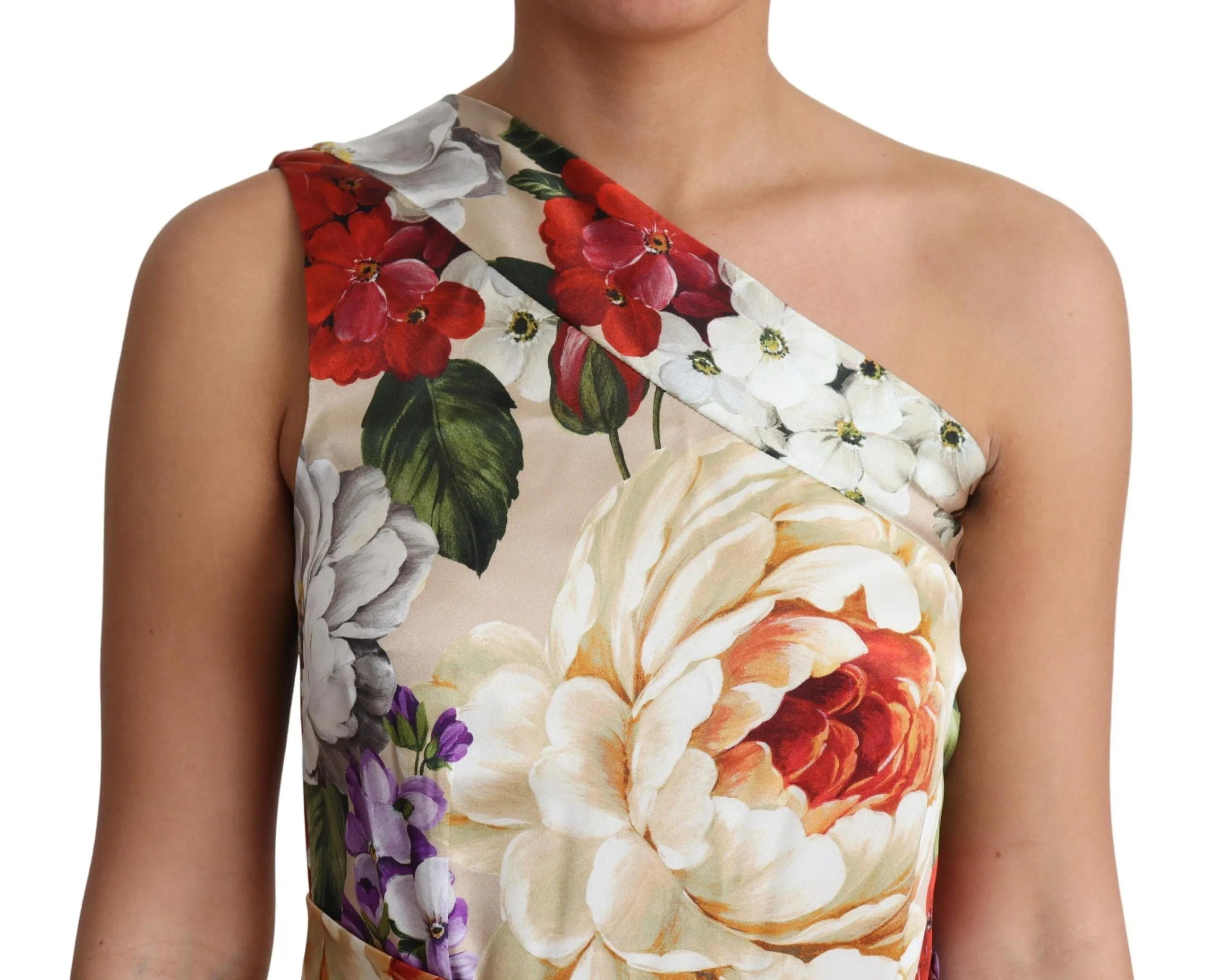 Print Silk Stretch One Shoulder Dress Floral sold by Lord & Taylor product image thumbnail 5