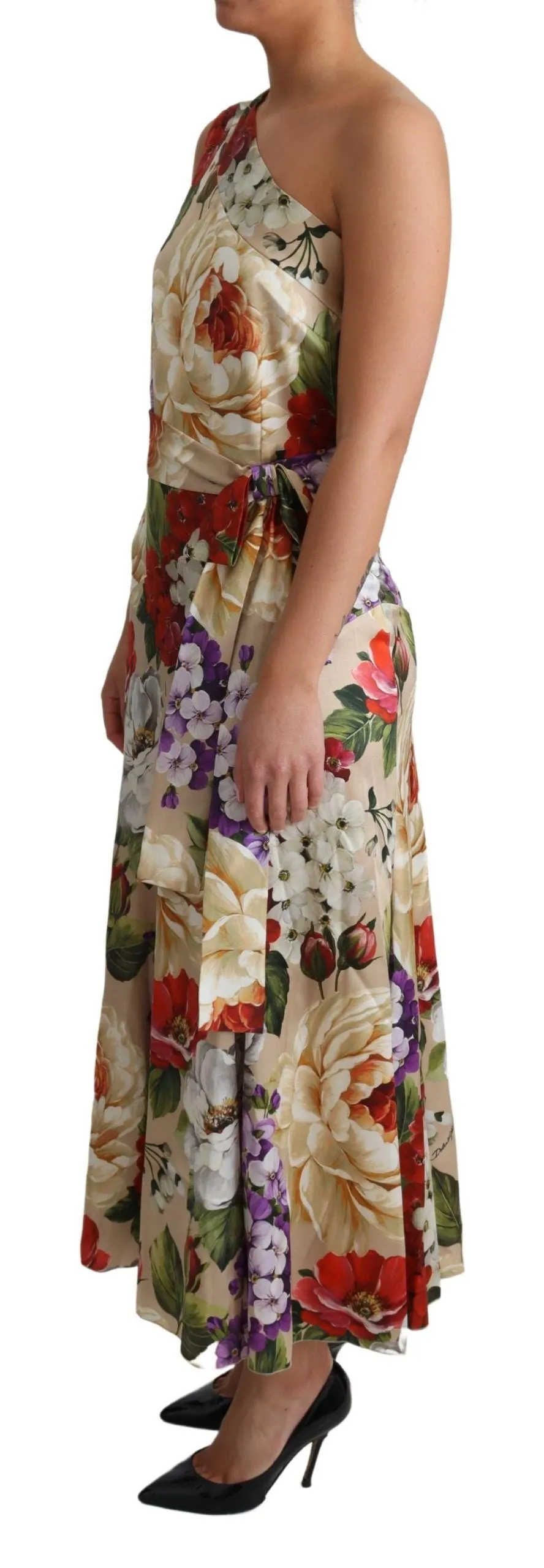 Print Silk Stretch One Shoulder Dress Floral sold by Lord & Taylor product image thumbnail 3