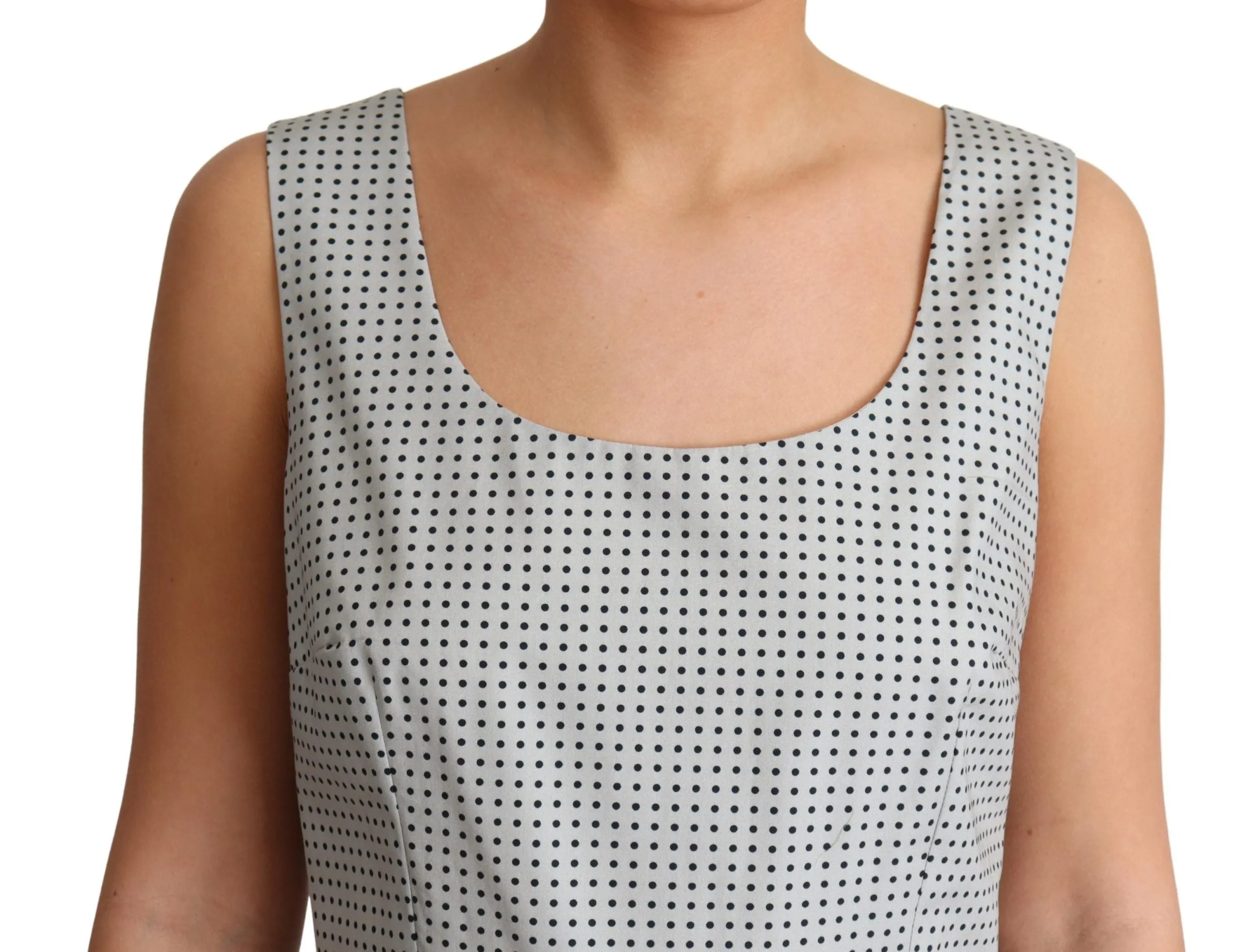 Gray Polka Dotted Cotton A-Line Dress sold by Lord & Taylor product image thumbnail 5