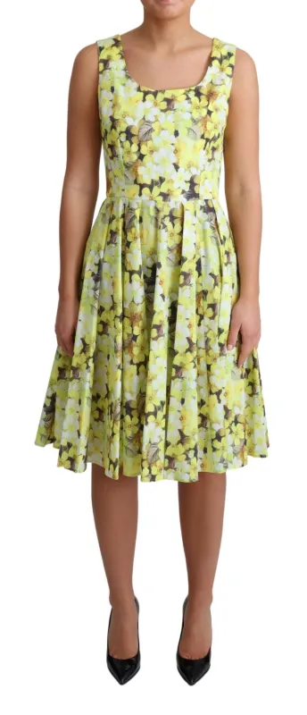 Yellow Floral Cotton Stretch Gown Dress sold by Lord & Taylor