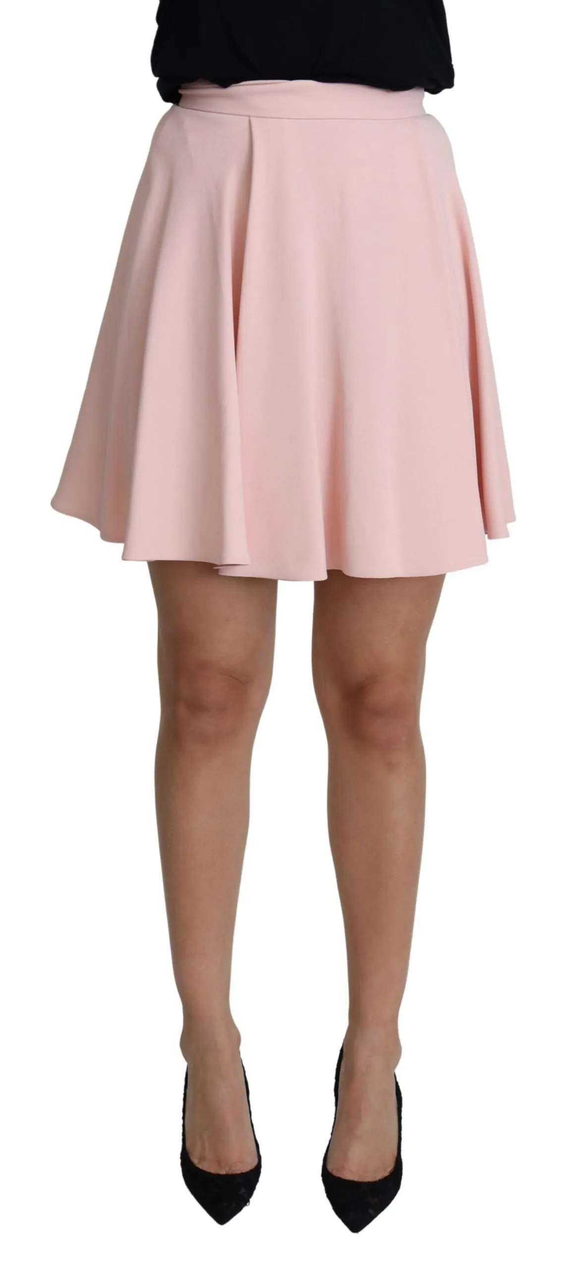 Pink Tuck Pleat Flare A-line Mini Rayon sold by Lord & Taylor