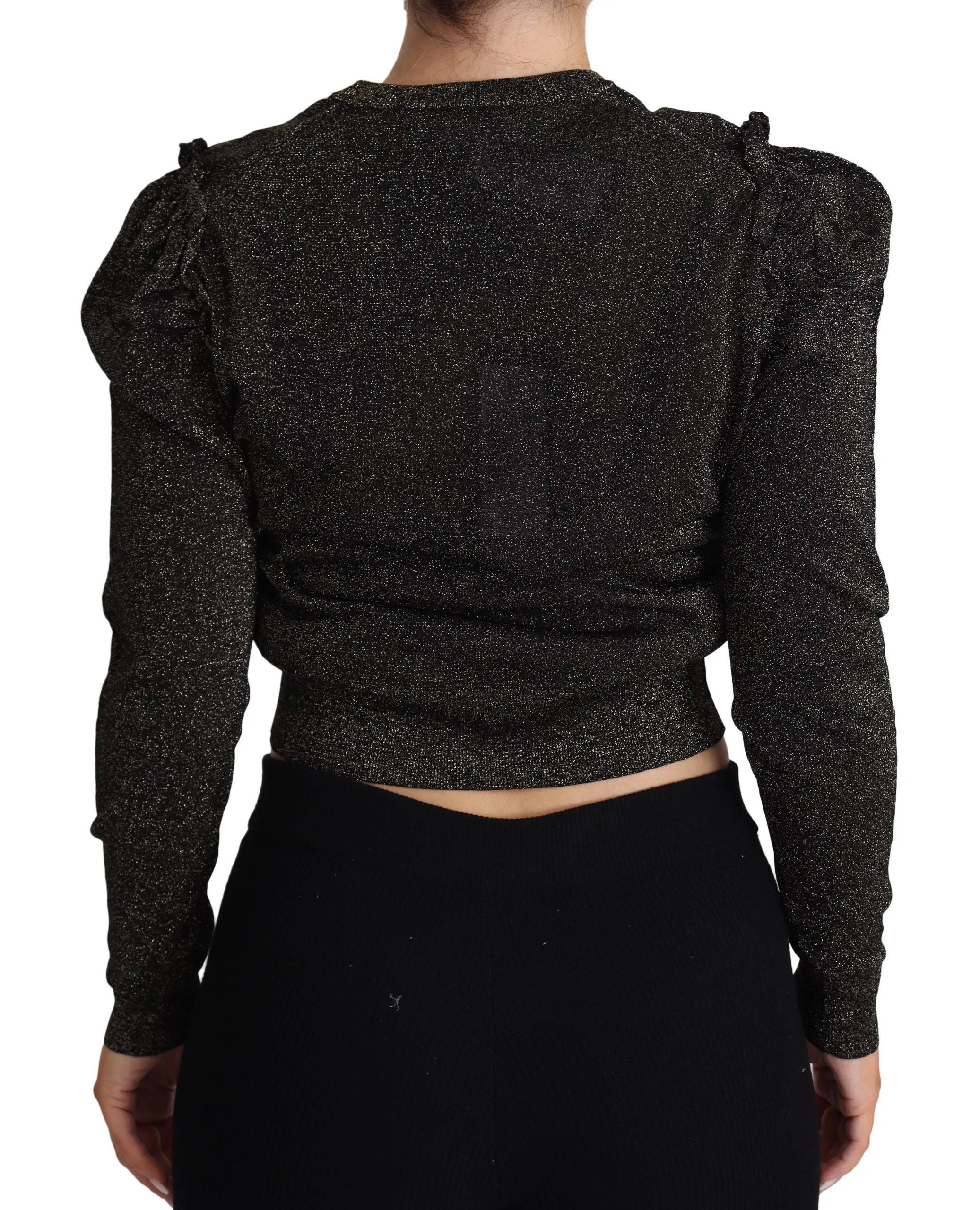 Black Gold Cropped Women Pullover Sweater sold by Lord & Taylor product image thumbnail 3