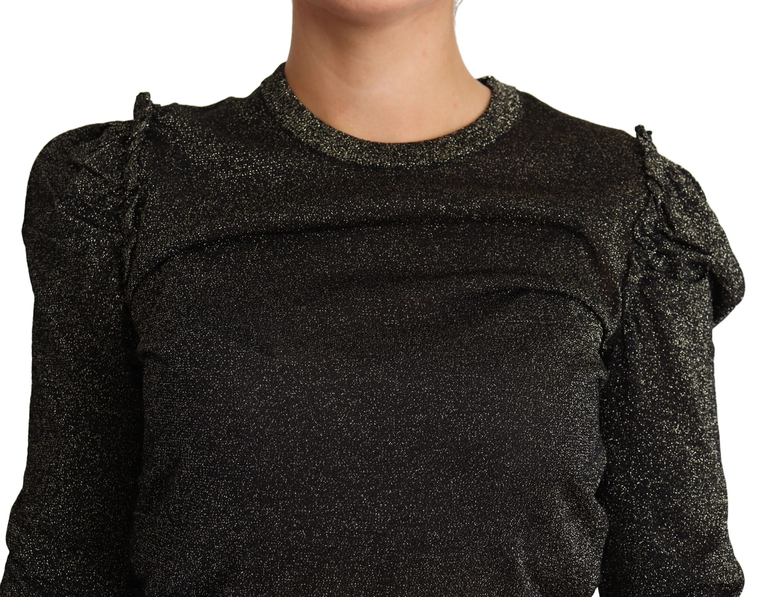Black Gold Cropped Women Pullover Sweater sold by Lord & Taylor product image thumbnail 4