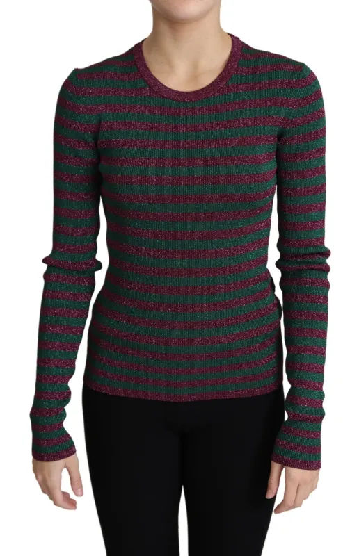 Multicolor Stripes Crew Neck Pullover Sweater sold by Lord & Taylor