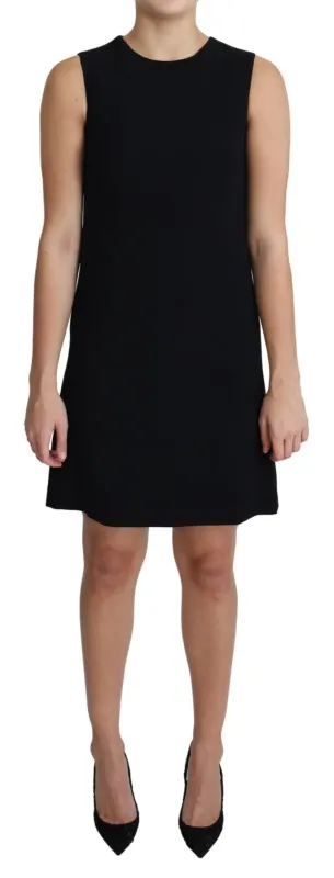 Black Viscose Stretch A-line Shift Mini Dress sold by Lord & Taylor