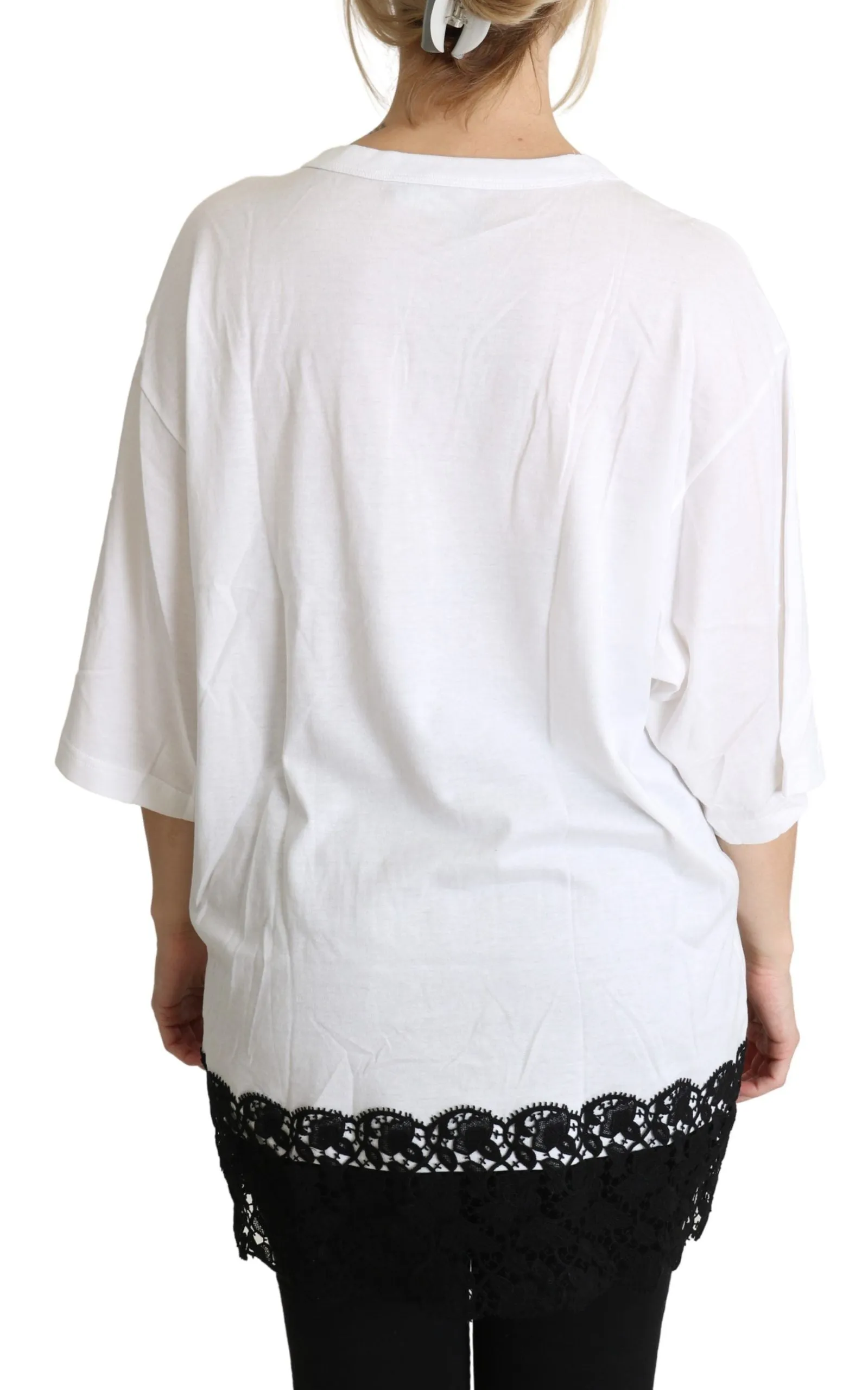 White Angel Print Cotton Round Neck Shirt Tops sold by Lord & Taylor product image thumbnail 4