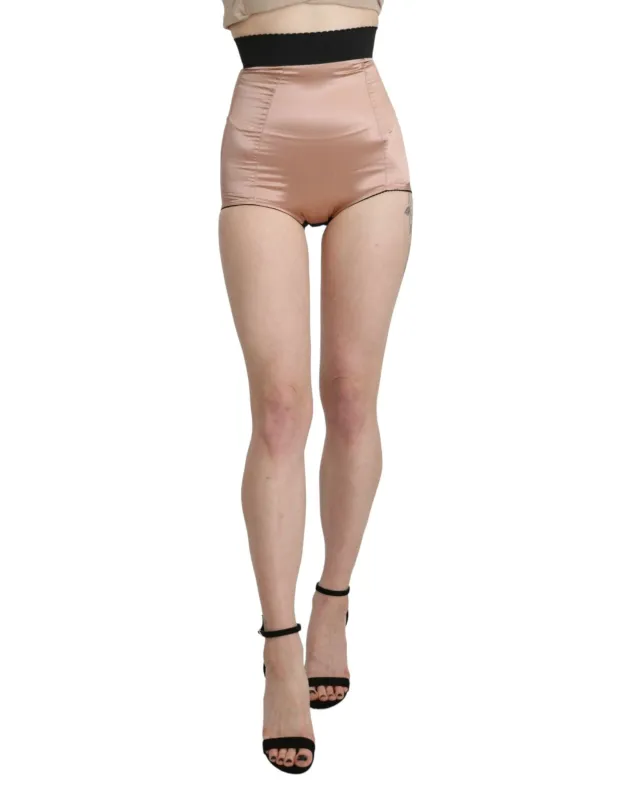 Beige Silk High Waist Mini Hot Pants Shorts sold by Lord & Taylor
