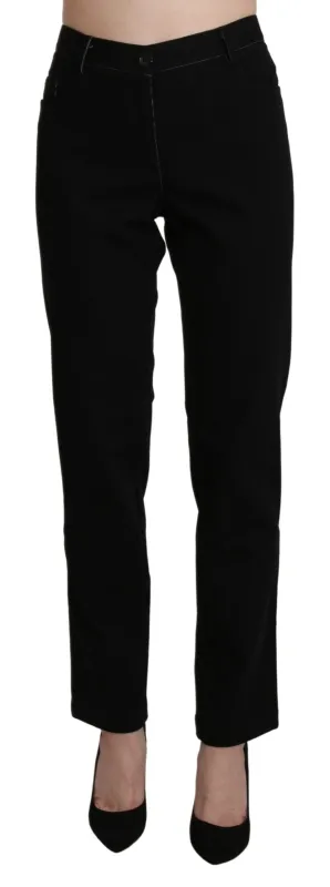 Black High Waist Straight Casual Trouser Pant sold by Lord & Taylor