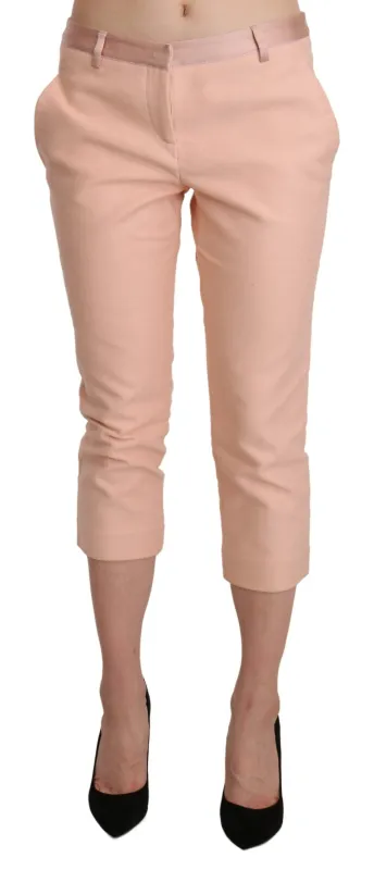 Pink Low Waist Skinny Cropped Capri Pants sold by Lord & Taylor