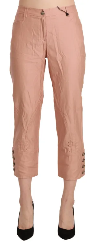 Cotton Pink High Waist Cropped Trouser Pants sold by Lord & Taylor