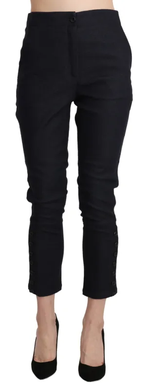 Black High Waist Capri Cropped Cotton Pants sold by Lord & Taylor