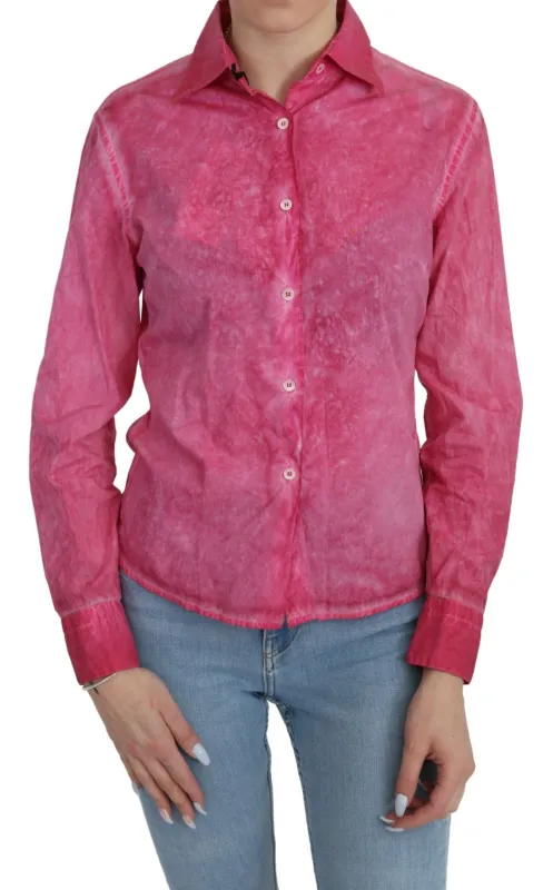 Pink Collared Long Sleeve Shirt Blouse Top sold by Lord & Taylor