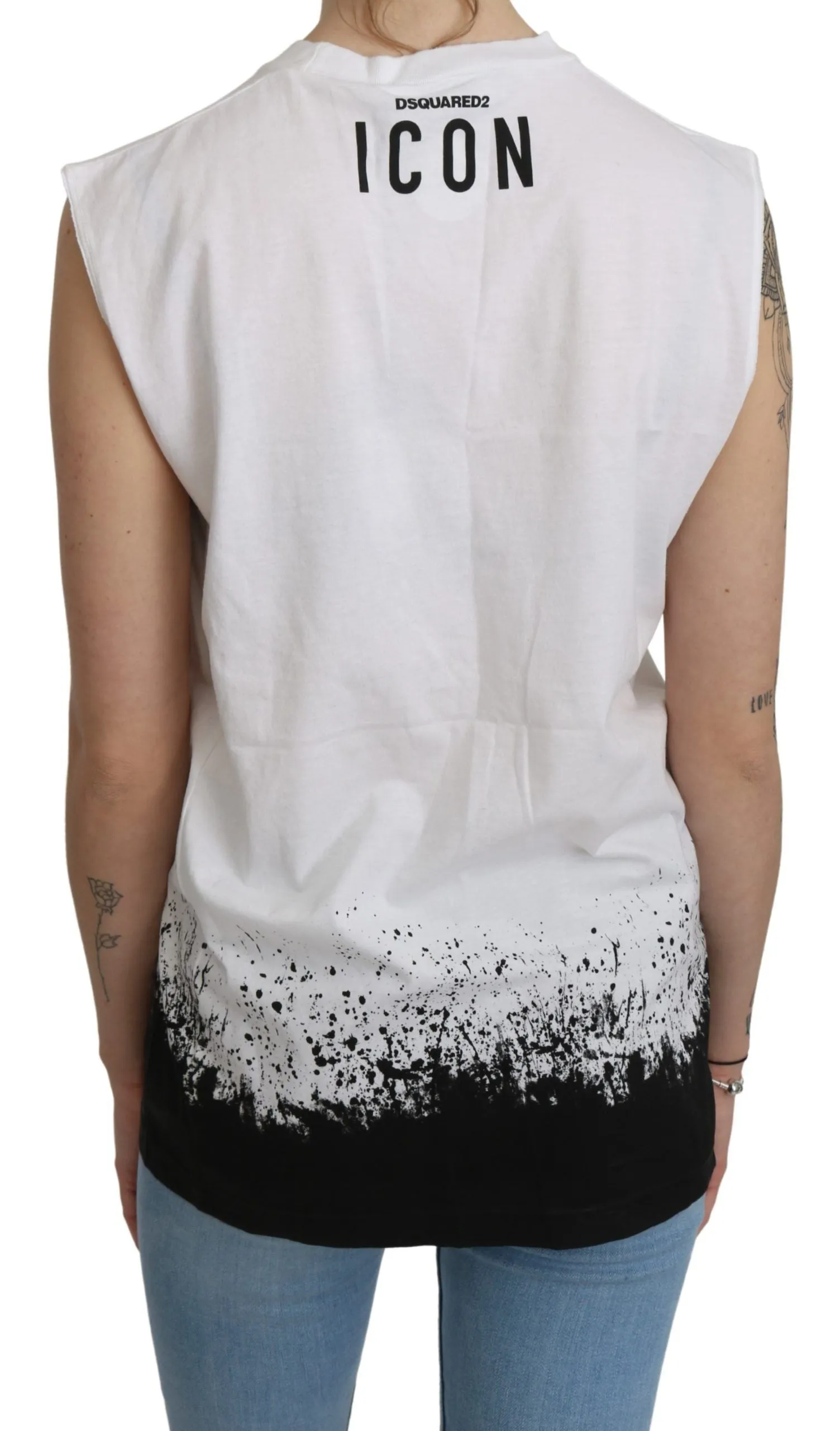 White Sleeveless T-shirt Tank Cotton Top sold by Lord & Taylor product image thumbnail 4