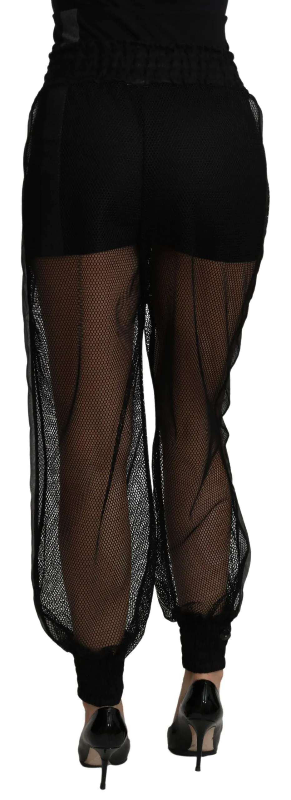 Black See Through Jogger Polyester Pants sold by Lord & Taylor product image thumbnail 3