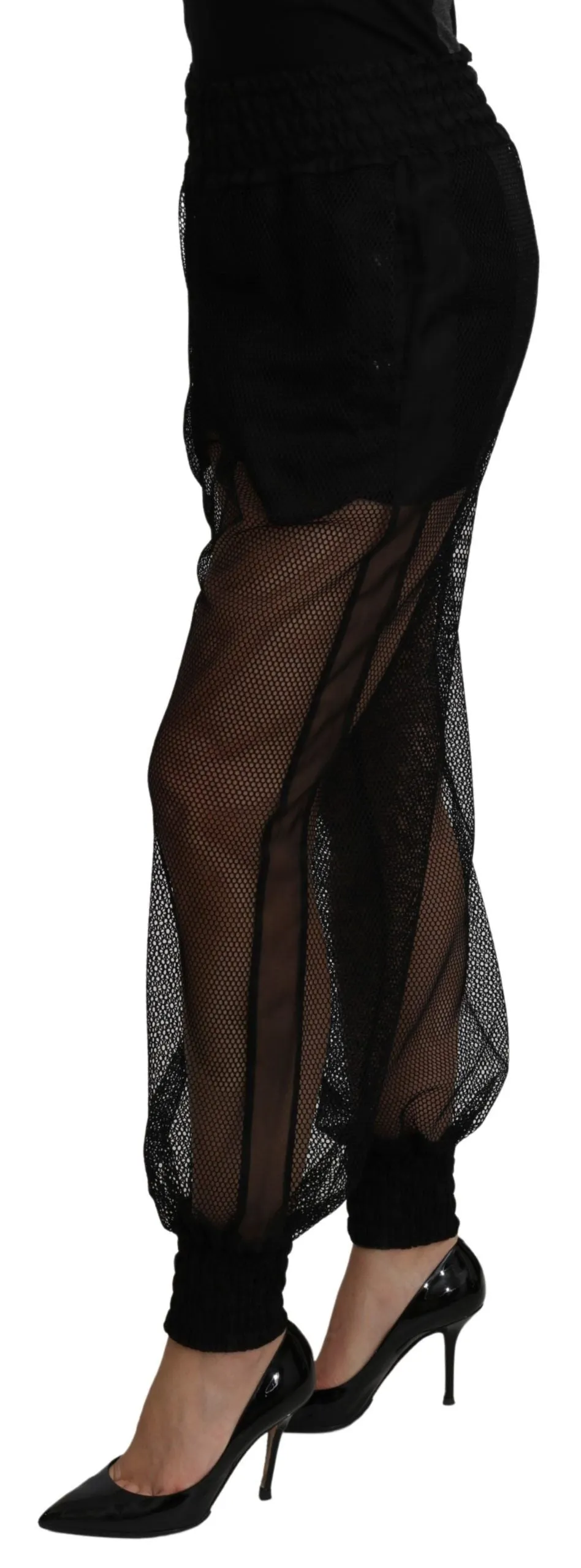 Black See Through Jogger Polyester Pants sold by Lord & Taylor product image thumbnail 2