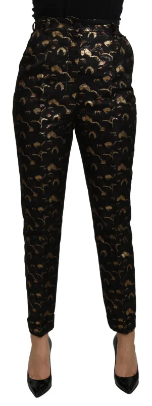 Black Gold Brocade High Waist Pants sold by Lord & Taylor