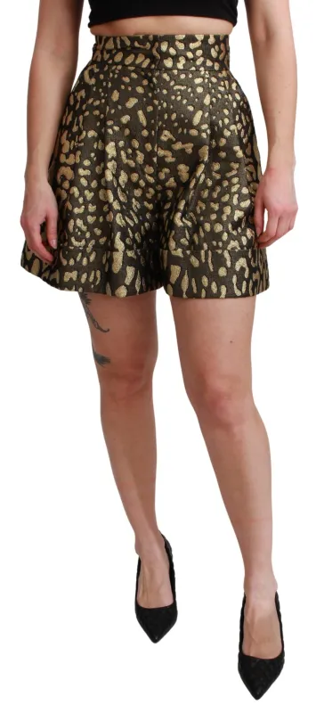 Black Gold High Waist Mini Cotton Shorts sold by Lord & Taylor