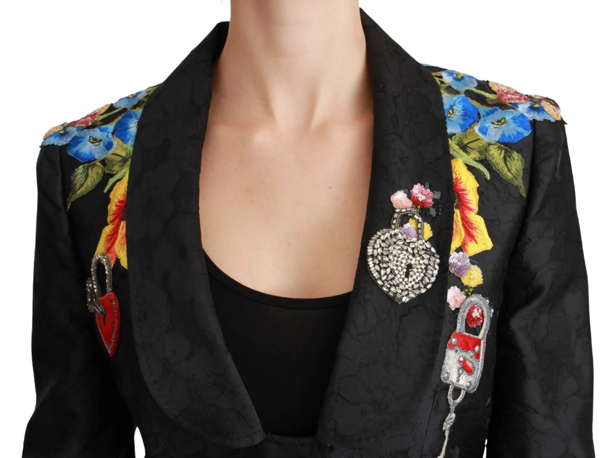 Black Brocade Crystal Blazer Jacket sold by Lord & Taylor product image thumbnail 5