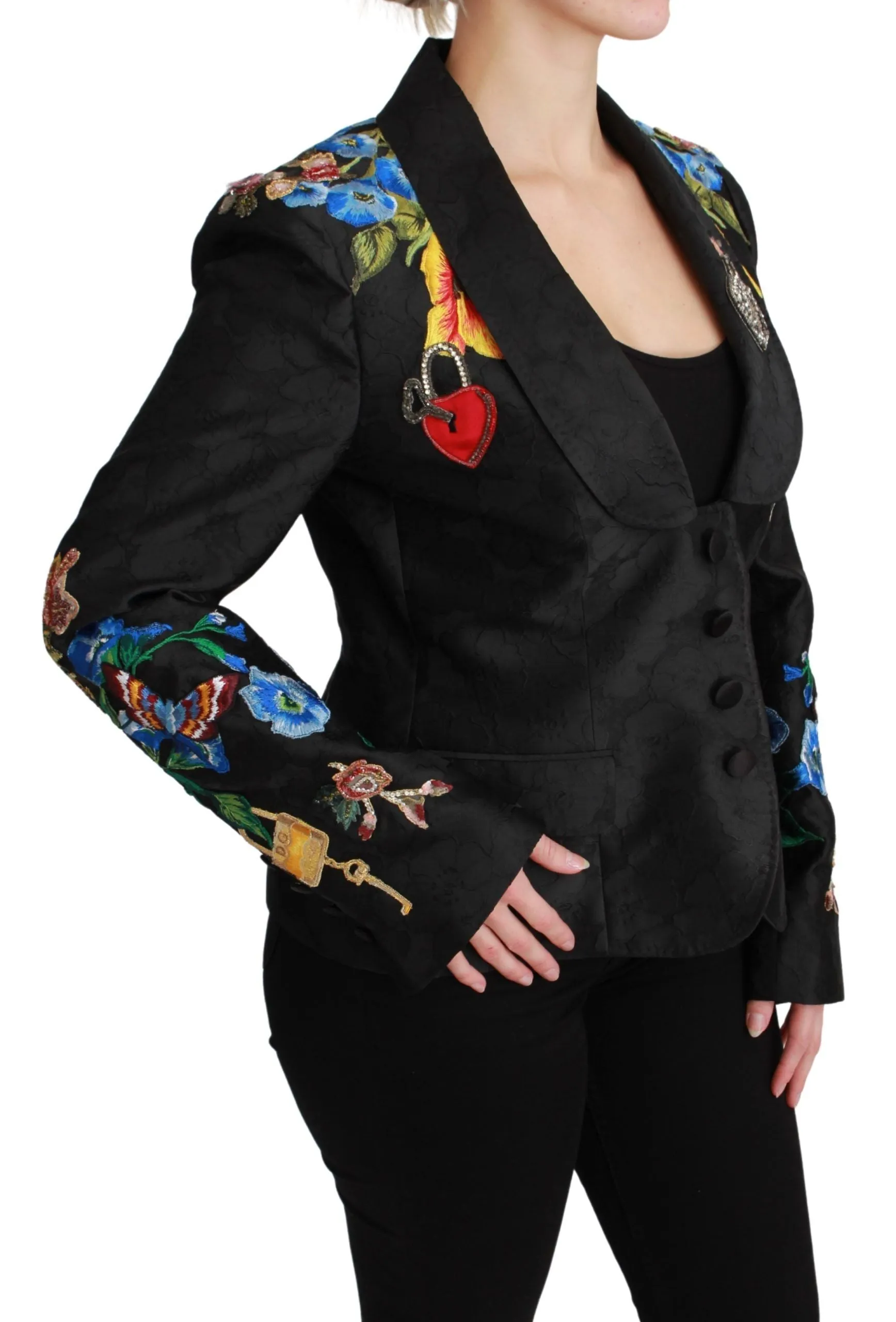 Black Brocade Crystal Blazer Jacket sold by Lord & Taylor product image thumbnail 2