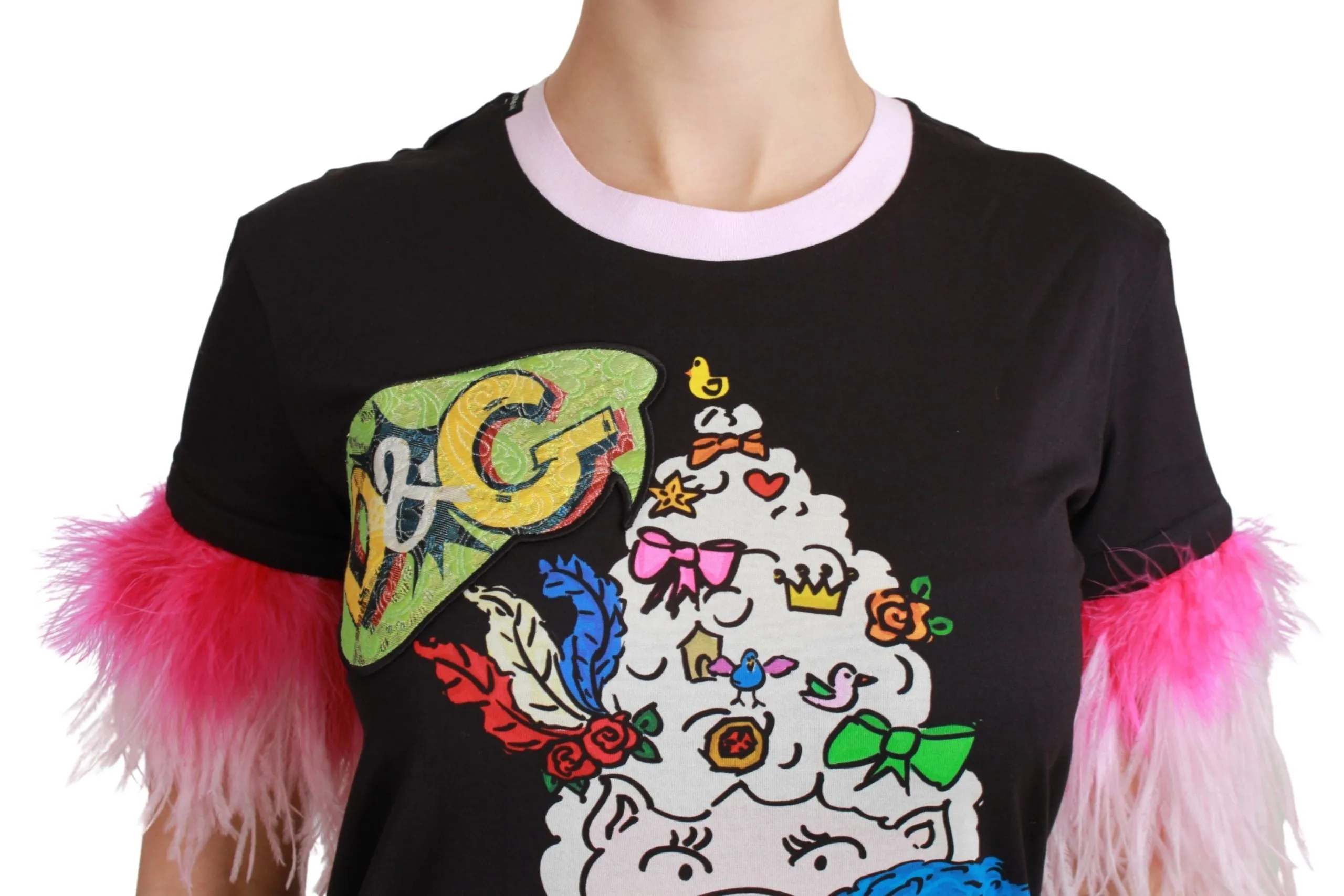 Black YEAR OF THE PIG Top Cotton T-shirt sold by Lord & Taylor product image thumbnail 5