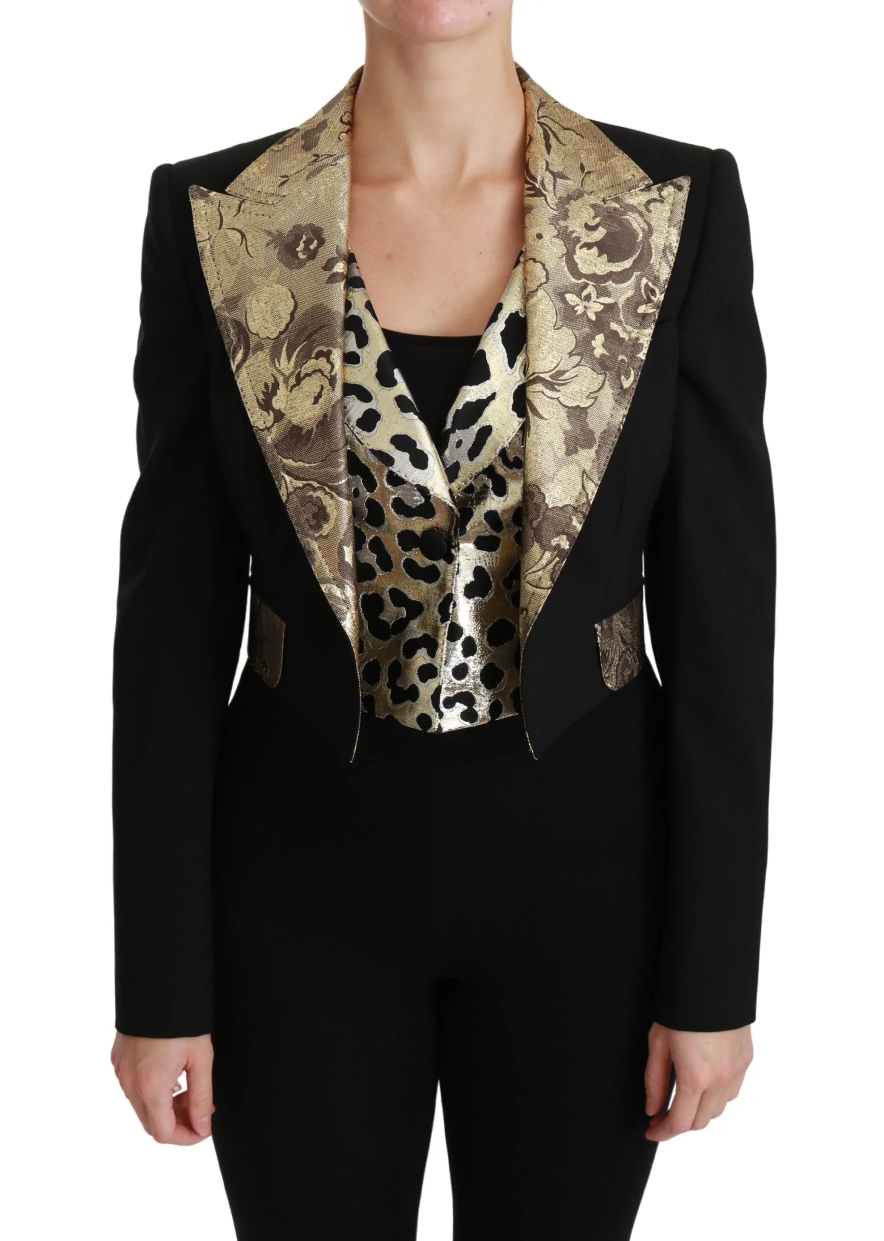 Black Jacquard Vest Blazer Coat Wool Jacket sold by Lord & Taylor