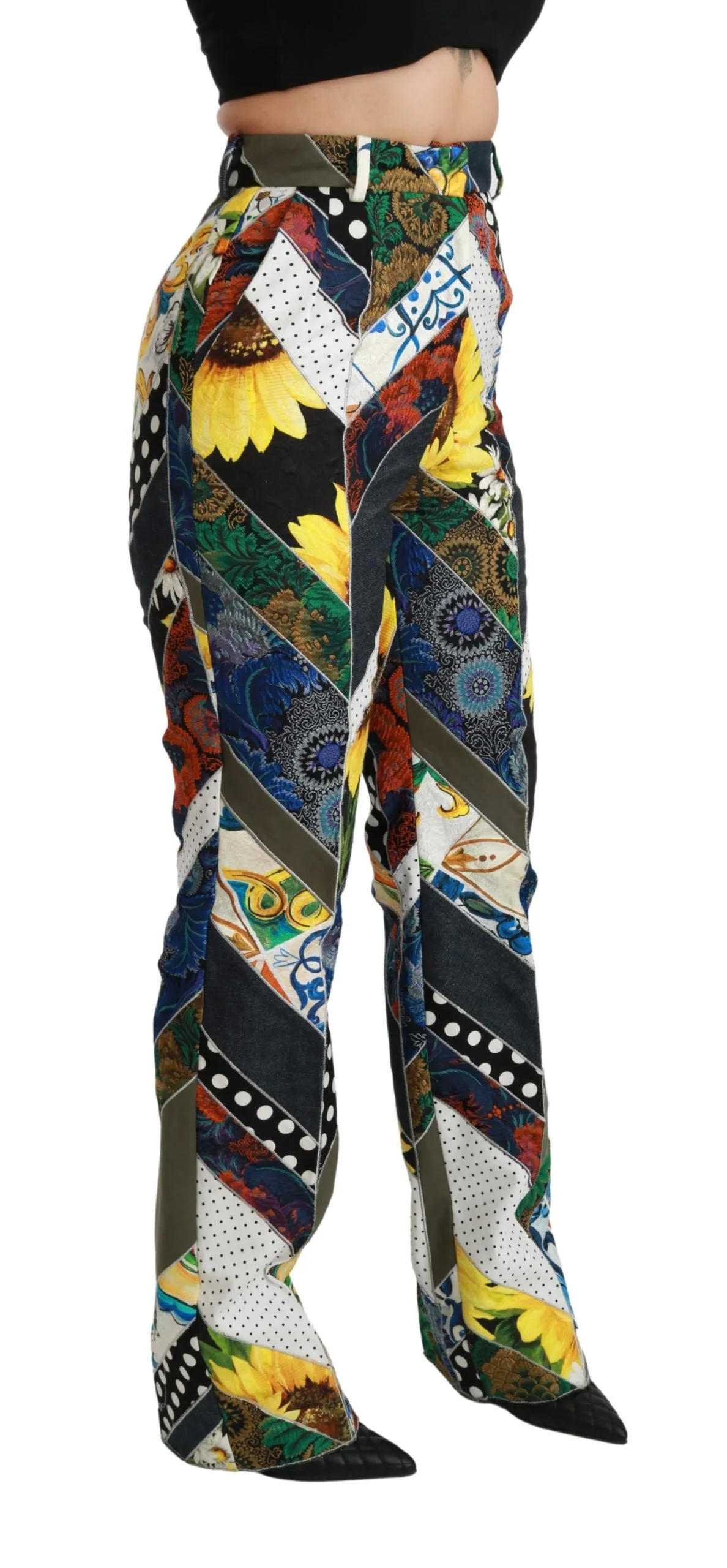 Multicolor Print High Waist Straight Pants sold by Lord & Taylor product image thumbnail 4