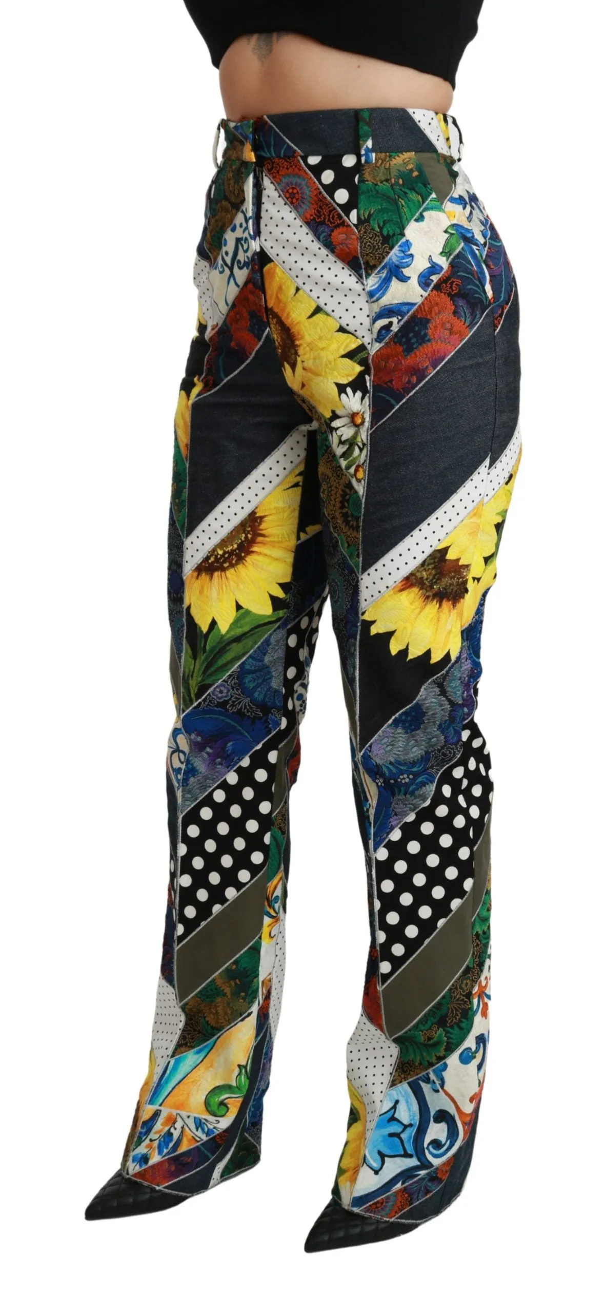 Multicolor Print High Waist Straight Pants sold by Lord & Taylor product image thumbnail 3