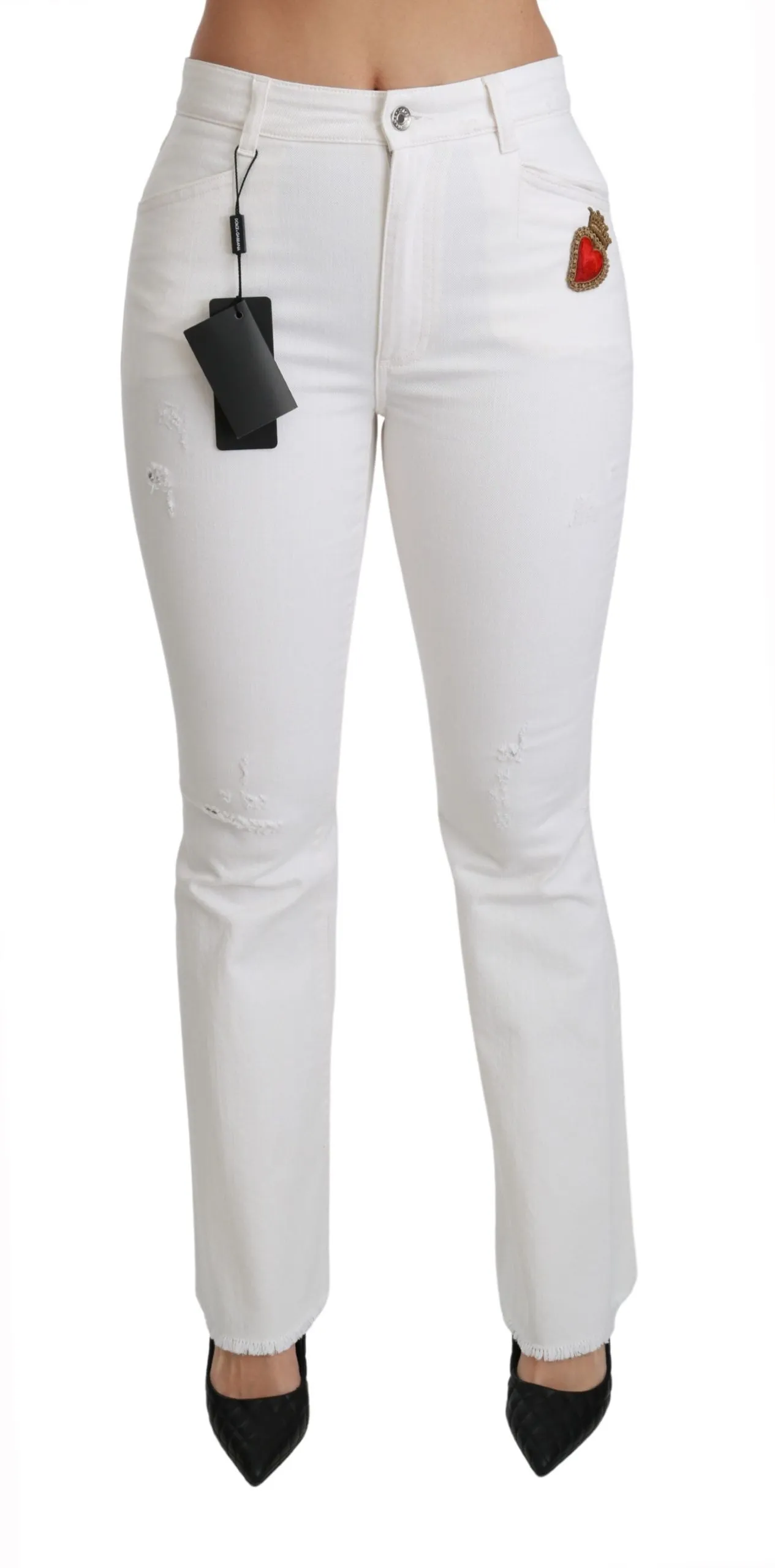 White Heart Flared Stretch Cotton Pants sold by Lord & Taylor