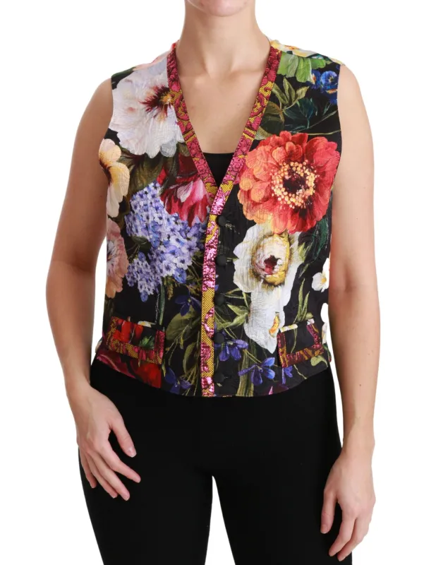 Multicolor Floral Sleeveless Waistcoat Top Vest sold by Lord & Taylor