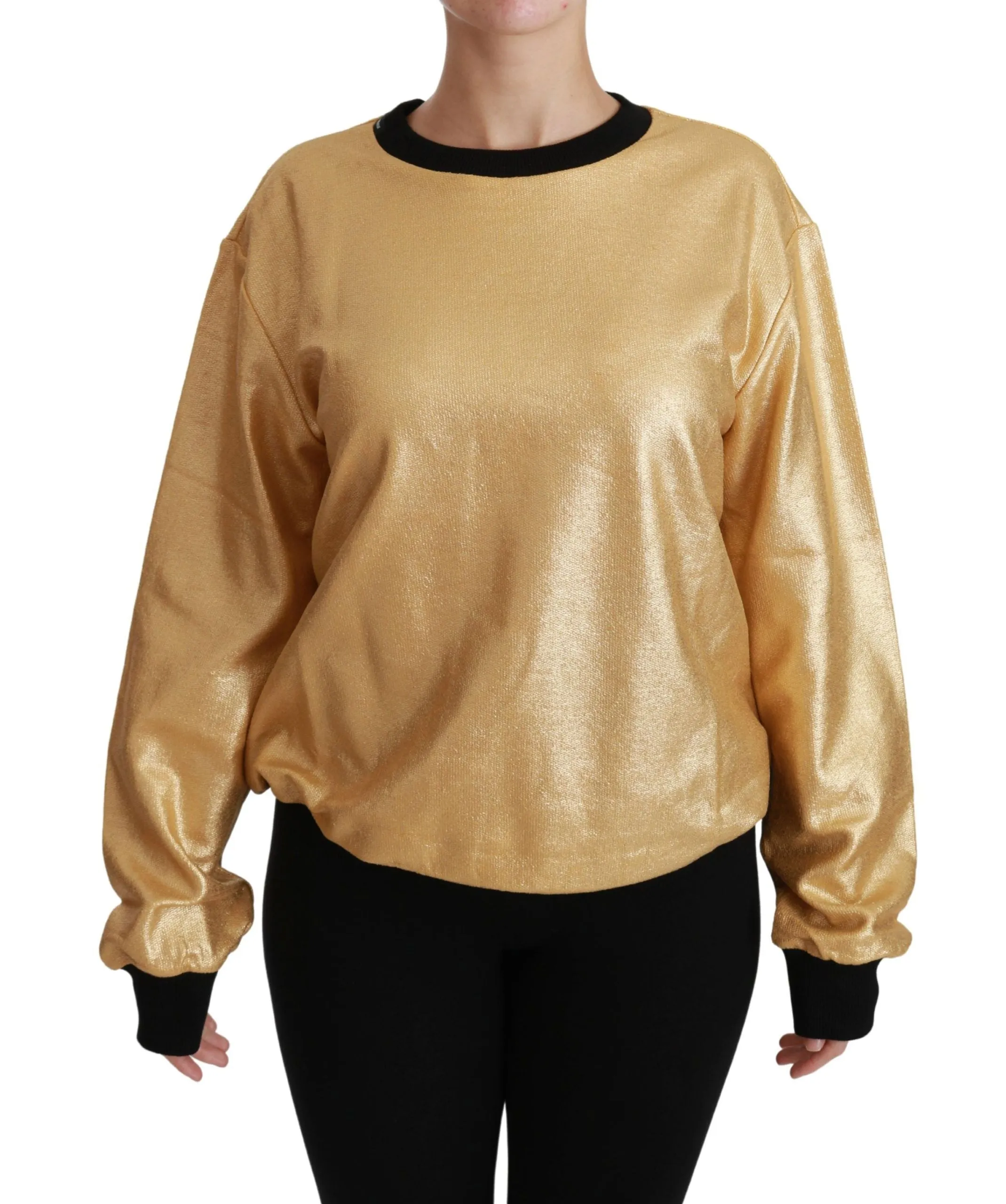 Gold Cotton Crewneck Pullover Sweater sold by Lord & Taylor