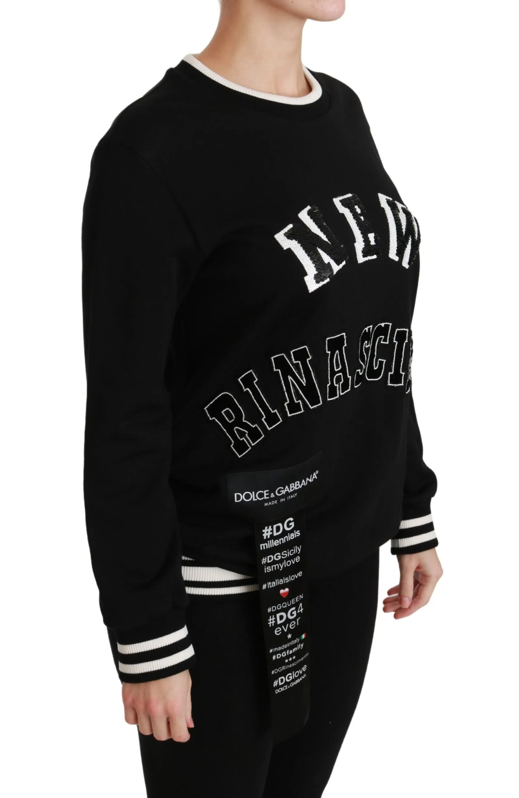 Black Rinascimento #DGmillennials Sweater sold by Lord & Taylor product image thumbnail 2