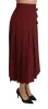 Red High Waist Pleated Maxi Wool Skirt sold by Lord & Taylor