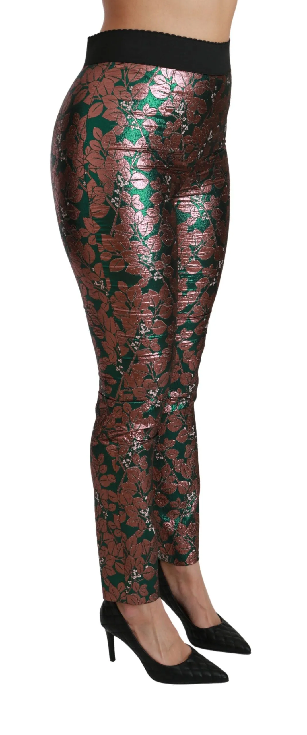Green Bronze Leaf Tights Skinny Pants sold by Lord & Taylor product image thumbnail 3