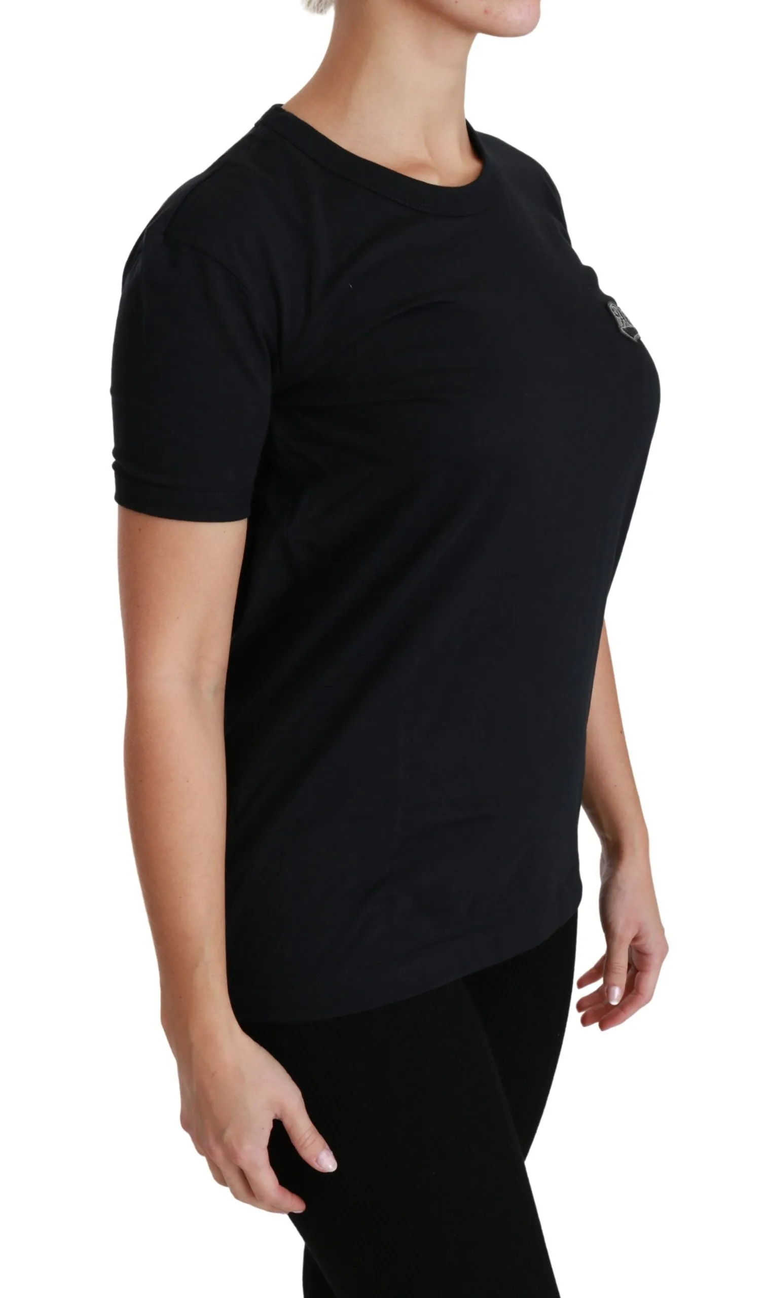 Blue Amore Patch Crewneck Cotton Top T-shirt sold by Lord & Taylor product image thumbnail 3