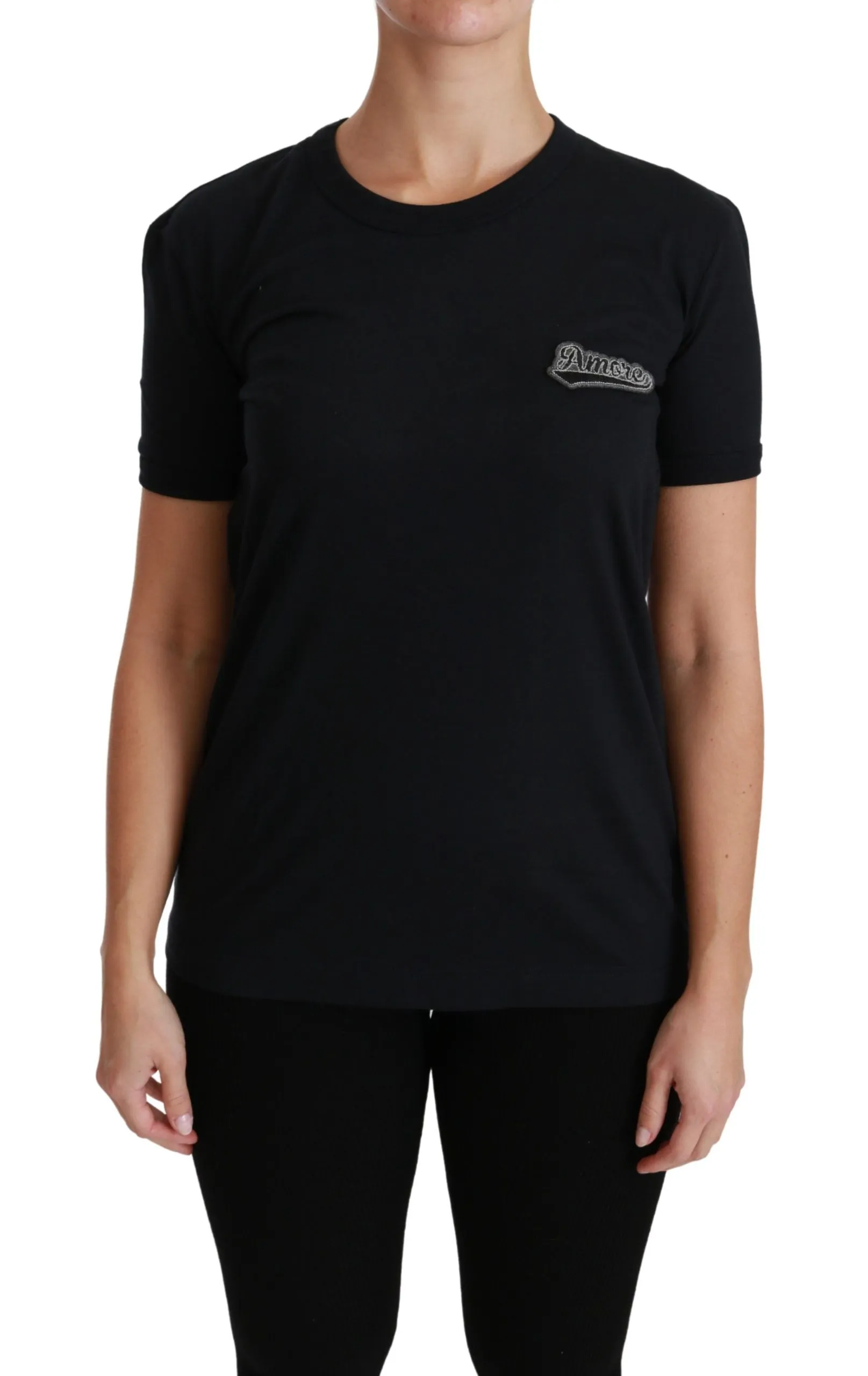 Blue Amore Patch Crewneck Cotton Top T-shirt sold by Lord & Taylor product image thumbnail 2