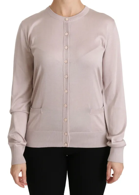 Silk Pink Long Sleeve Lace Top Sweater sold by Lord & Taylor