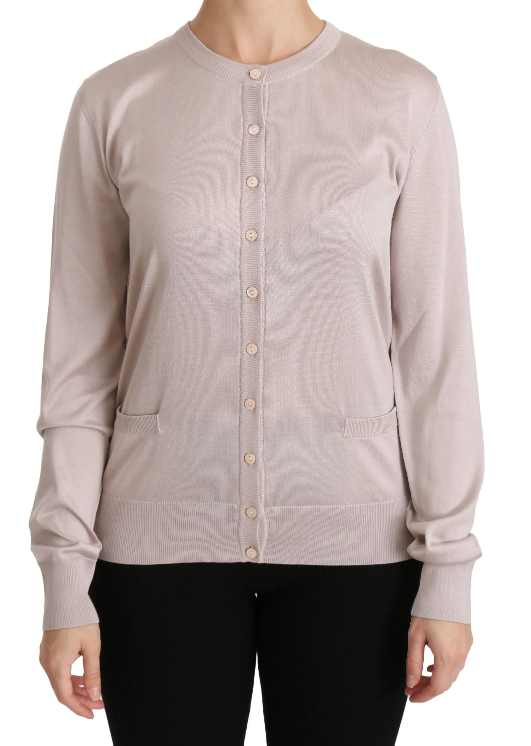 Silk Pink Long Sleeve Lace Top Sweater sold by Lord & Taylor