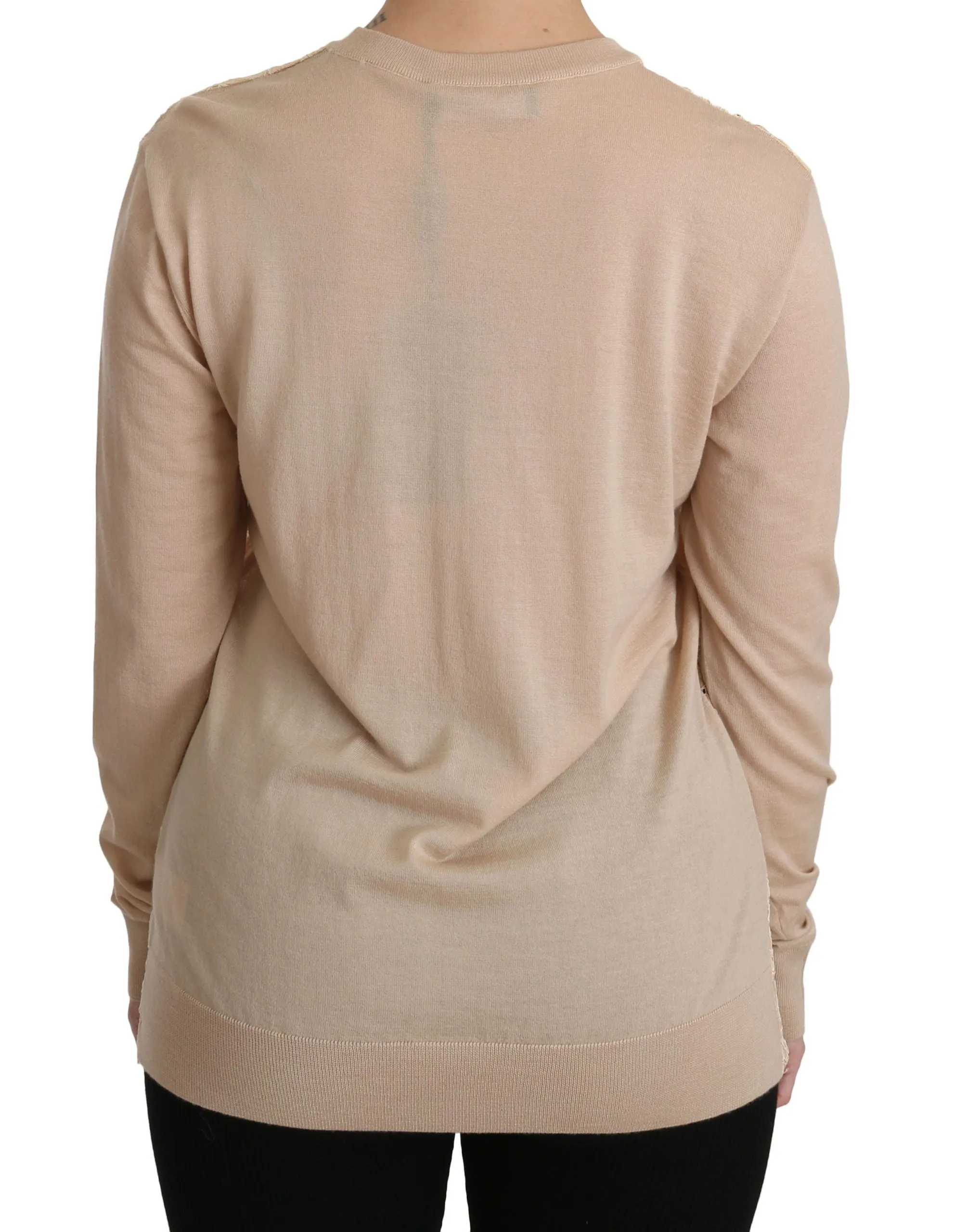 Beige Lace Long Sleeve Top Cashmere Blouse sold by Lord & Taylor product image thumbnail 5