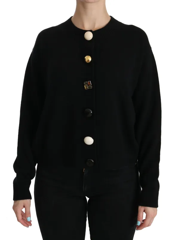 Black Button Embellished Cardigan Sweater sold by Lord & Taylor
