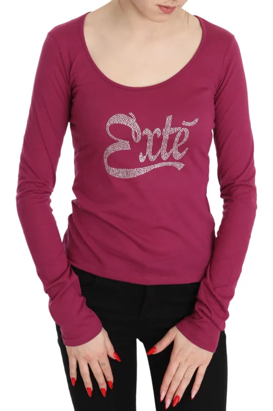 Pink Exte Crystal Embellished Long Sleeve Top sold by Lord & Taylor