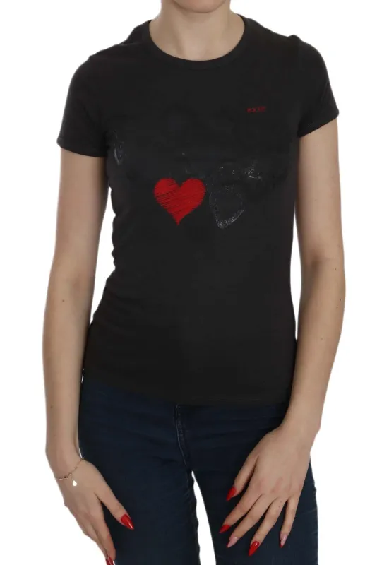 Black Hearts Print Short Sleeve Casual Shirt Top sold by Lord & Taylor