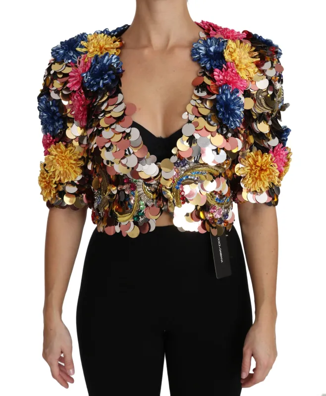 Crystal Sequined Floral Jacket Coat sold by Lord & Taylor