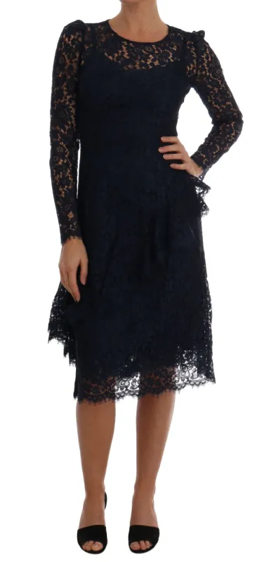 Blue Taormina Floral Lace Sheath Dress made by Lord & Taylor