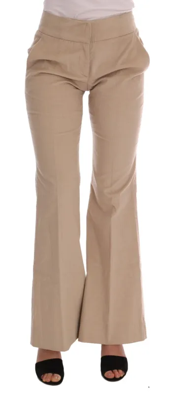 Beige Cotton Bootcut Pants sold by Lord & Taylor