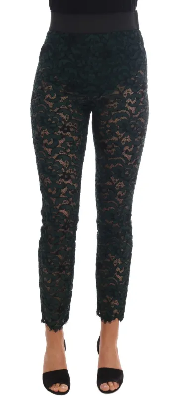 Green Floral Lace Leggings Pants sold by Lord & Taylor